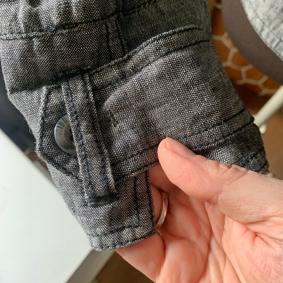 Linen chambray lightweight blazer/jacket with flap pockets - Picture 7 of 8